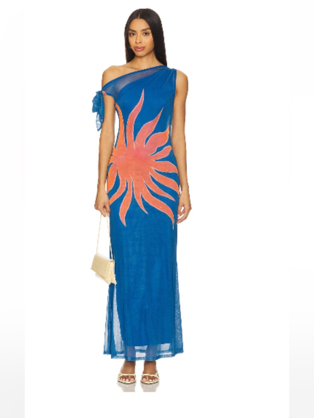 Never Fully Dressed Lyla Off-The-Shoulder Maxi Dress. NWOT